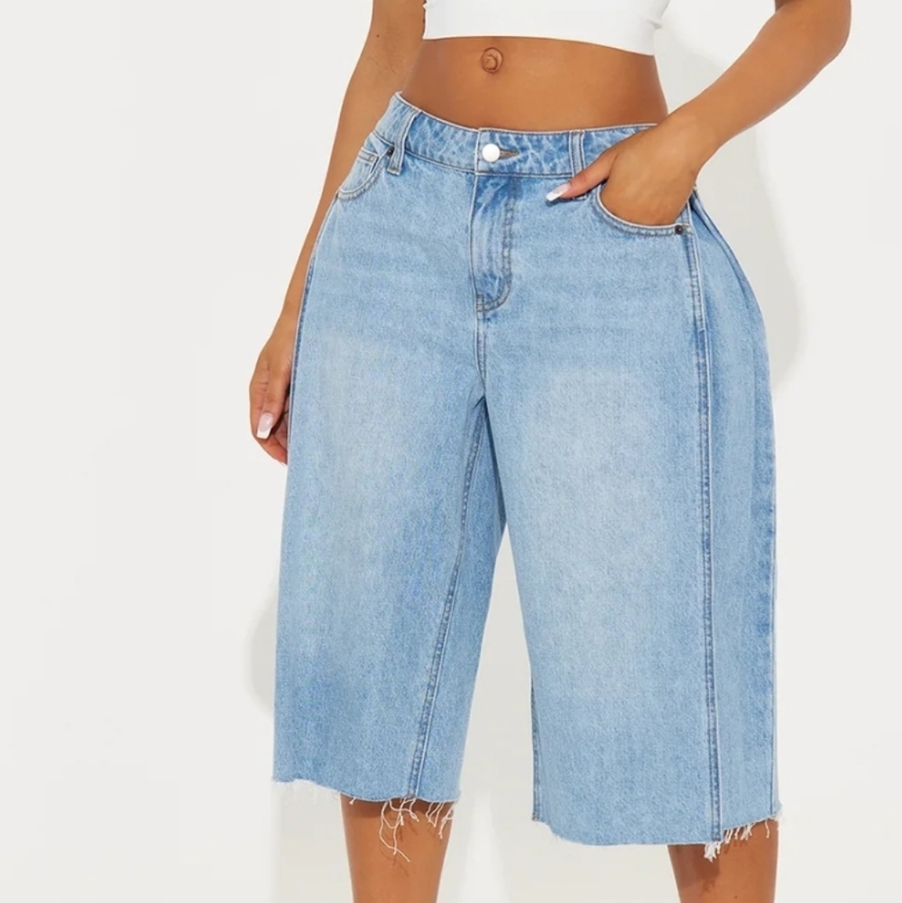 Fashion Nova Light Blue Jorts